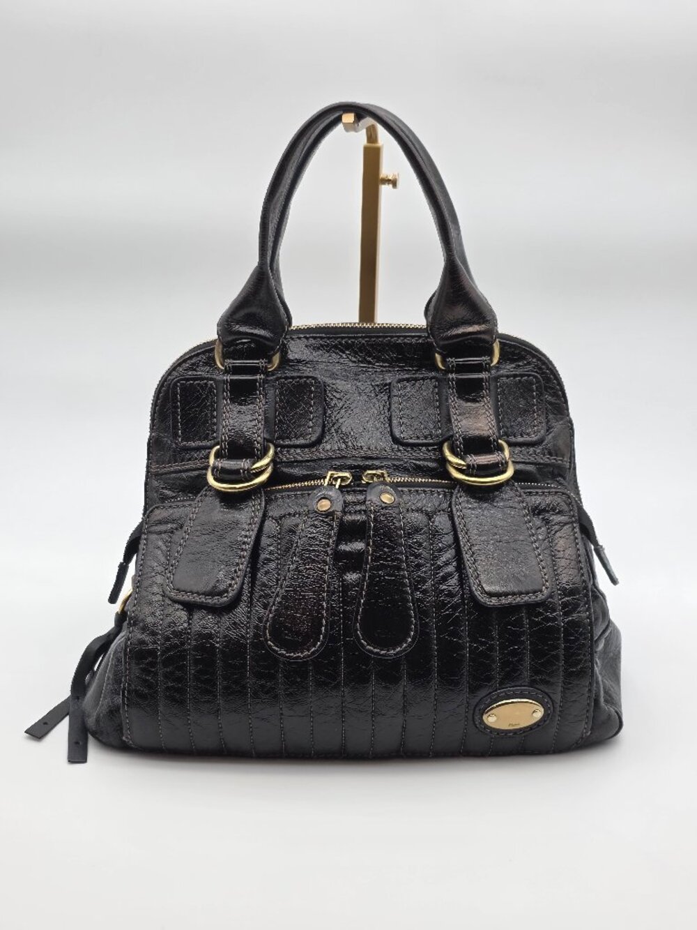 Chloe Black Bay Bowler Bag